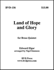 LAND OF HOPE AND GLORY BRASS QUINTET P.O.D. cover
